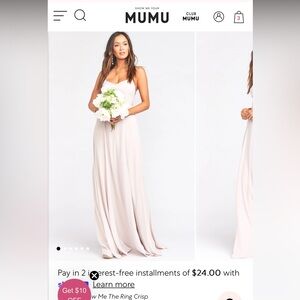 Show me your mumu bridesmaids dress
Godshaw Goddess Dress